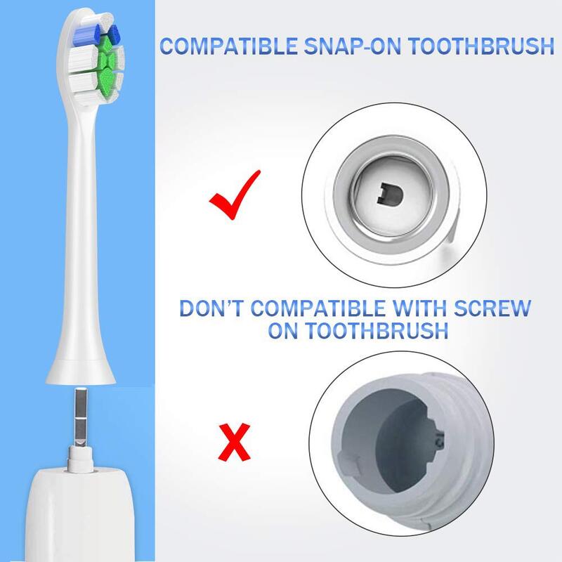 Toothbrush Heads for  HX3 HX6 HX9 Series, Fit Plaque Control, Gum Health, FlexCare, HealthyWhite, Essence+ EasyClean