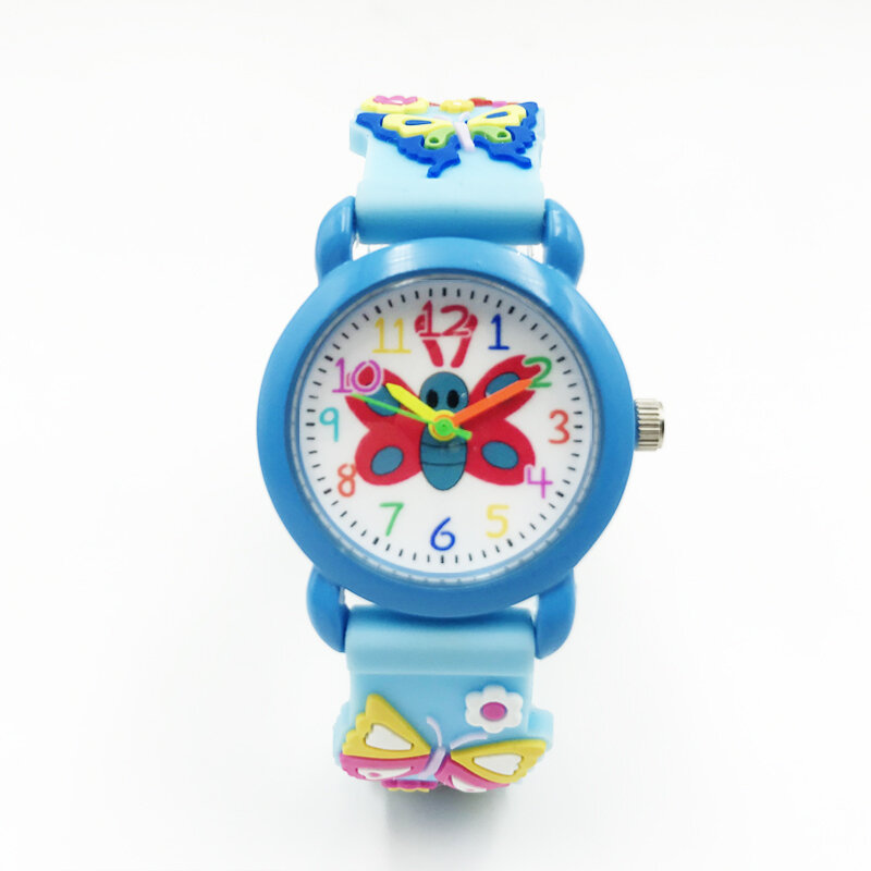 Relojes de cuarzo con dibujos animados en 3D para niños y niñas, pulsera de silicona, bonitos, regalos