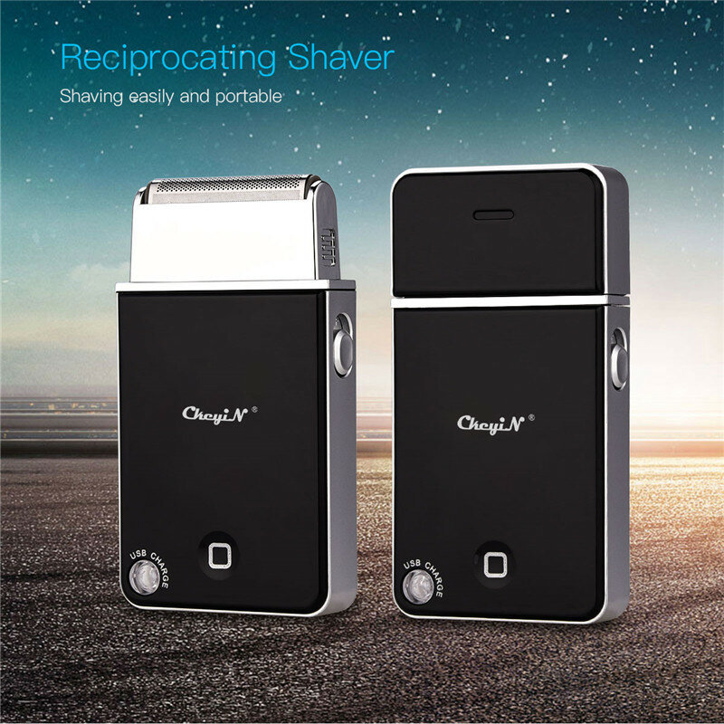 Men's Electric Shaver Reciprocating Razor Cordless USB Rechargeable Face Shaving Machine Travel Mini Pocket Beard Trimmer 46