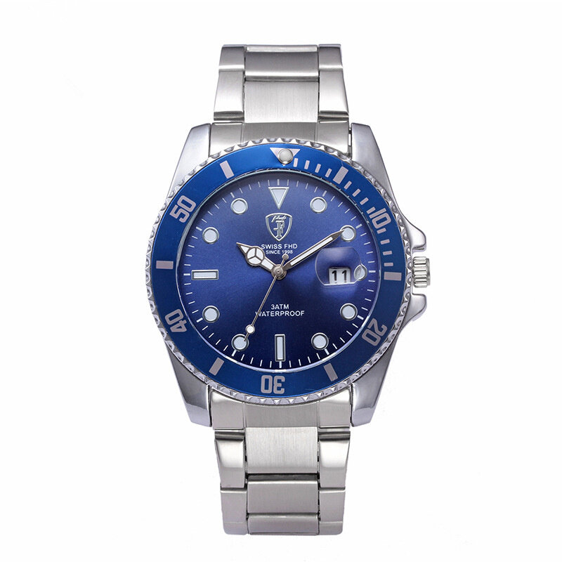 Kmqi relógio de pulso de quartzo masculino, relógio de marca de luxo diver resistente à água de 30atm, relógio com data esportivo para homens