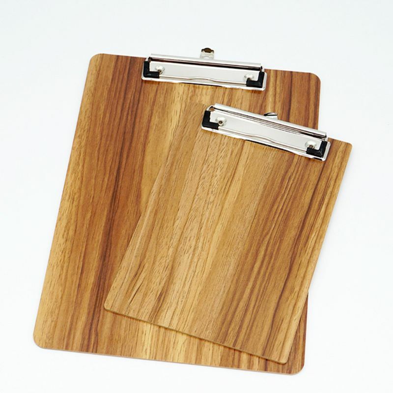 Portable A4 A5 Wooden Writing Clipboard File Hardboard Office School Stationery