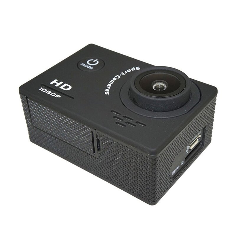 Водонепроницаемая цифровая экшн-камера 2,0 дюйма HD 1080P/24fps, видеокамера с CMOS-датчиком и широкоугольным объективом, профессиональная спортивная камера
