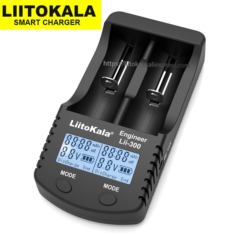 Liitokala Lii-500 Lii-402 Lii-202 Lii-100 3.7V 1.2V Multifuncional 18650 26650 21700 17355 18350 14500 AA AAA Carregador de Bateria