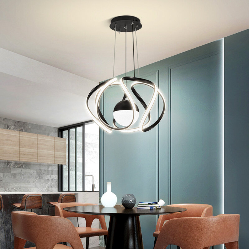 Lampe suspendue au design nordique, luminaire décoratif d'intérieur, idéal pour une chambre à coucher, une salle à manger ou un salon