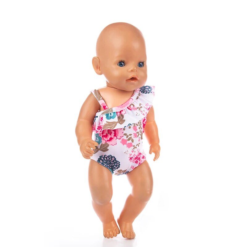 Noworodki niemowlęce Fit 17 cali 43cm akcesoria dla lalki ubranka moda kostium kąpielowy na prezent urodzinowy dla dziecka