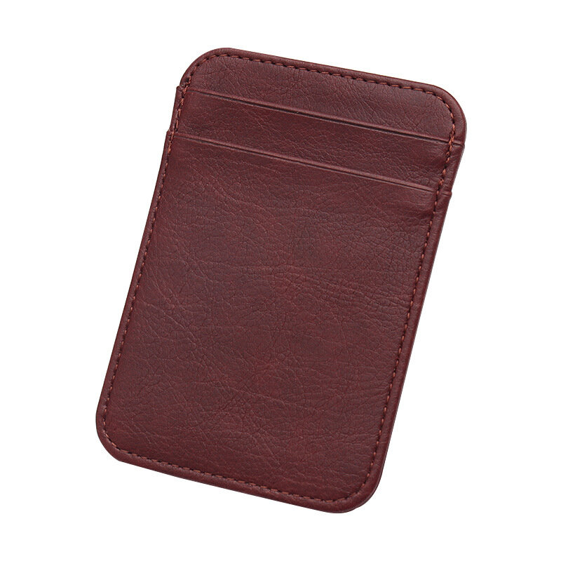 Solid Color Vertical Cards Holder Artificial PU Classical Vertical Mini Portable Card Bag Business Style Driver's License Holder