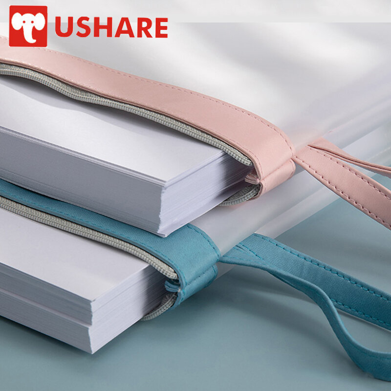 A5 Bag for Documents Anti-friction Stationery File Bag Large Capacity, Strong Flexibility File Organizer Folder Transparent 1Pcs