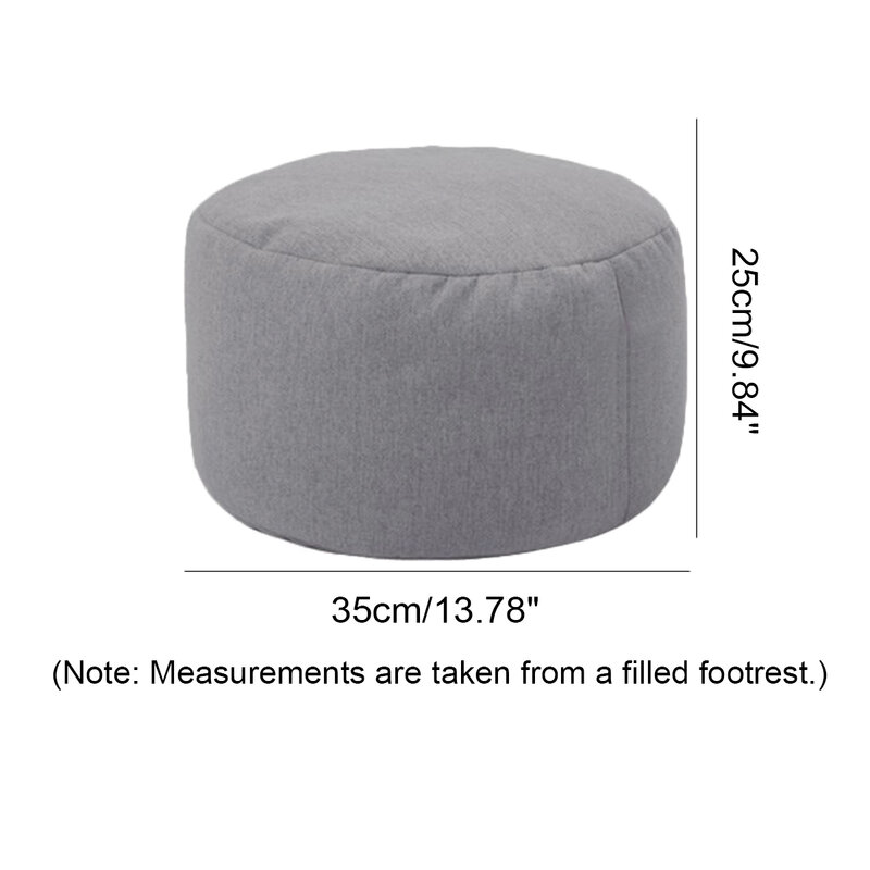 Solo cubre PUF redondo pequeño, sofás impermeables para cama de juegos, asiento, bolsa de Color sólido, tumbona, sofá