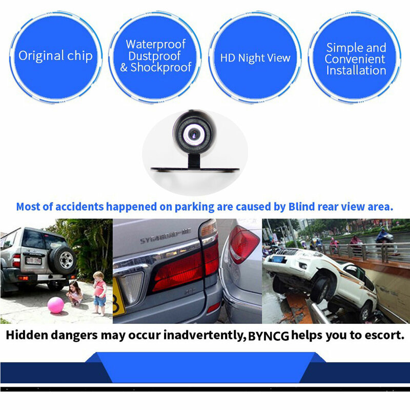 2021 HD Nachtsicht Auto Rückansicht Kamera Weitwinkel Reverse Parkplatz Wasserdichte CCD LED Auto-Backup-Monitor Universal für BMW