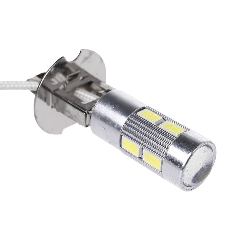 2 szt. H3 H1 żarówka LED 5630 10SMD 12V do świateł przeciwmgielnych H3 LED lampa samochodowa do jazdy dziennej