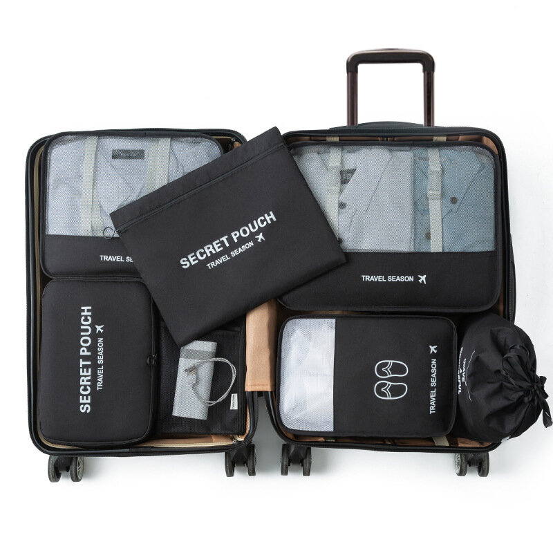 7 teile/satz Reise Lagerung Taschen Gepäck Organizer Tasche Hohe Qualität Kleidung Pflegespeicher Tasche Home Reise Zubehör