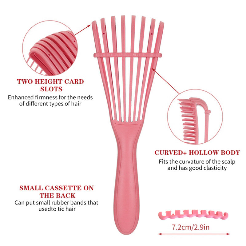 Plastic Detangling Hair Brush Scalp Massage Detangler Wet Curly Comb Women Health Care Reduce Fatigue Hairbrush Styling Tools