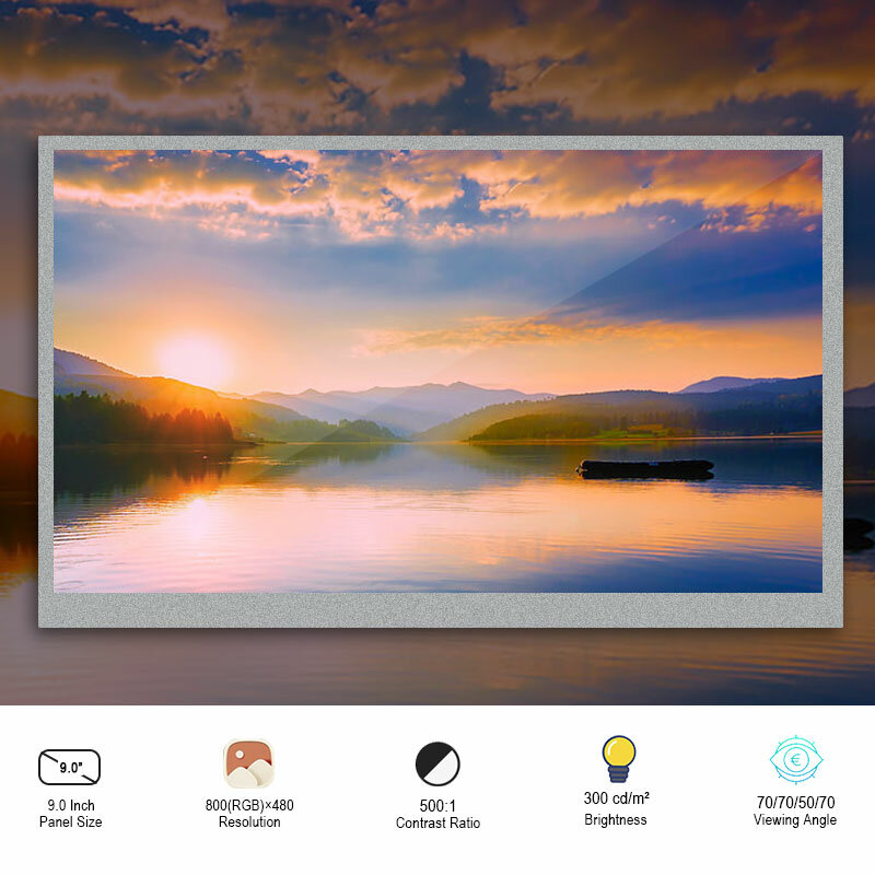 Oryginalny 9 Cal ekranu LCD LVDS M090SWP1 R0 rozdzielczość 800*480 jasność 300 kontrast 500:1