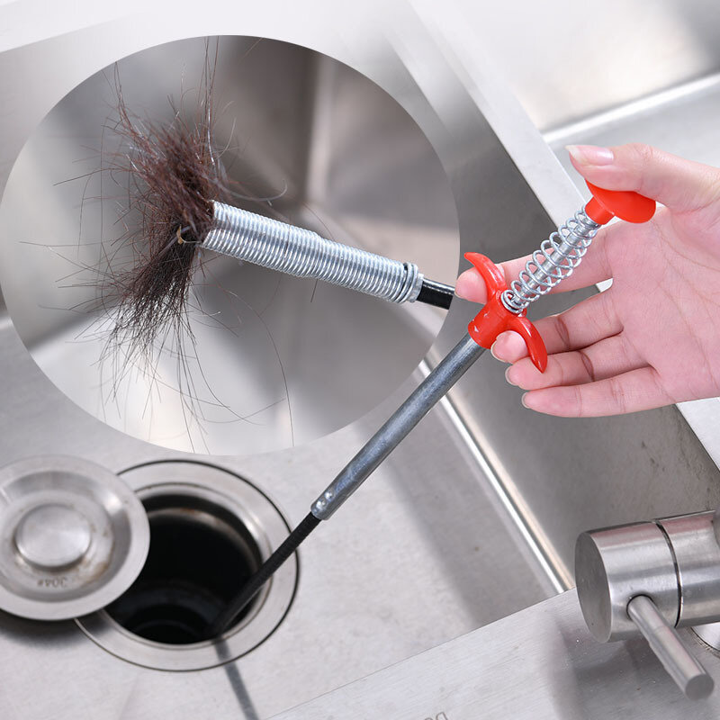 60/90/160/250 Cm Spring Pipa Dredge Alat Drain Snake Pembersih Tongkat Menyumbat Remover Cleaning alat Rumah Tangga untuk Wastafel Dapur