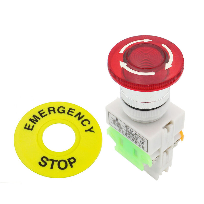 Botones eléctricos para equipos eléctricos industriales, botones de inicio y parada, NC, Tuttons de parada de emergencia, múltiples modelos, 1 ud.