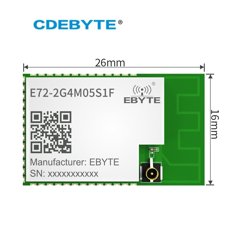 5PCS E72-2G4M05S1F CC2652RB 2.4GHz BLE5 지그비 SMD 무선 SoC 모듈 송신기 5dBm 낮은 전력 소비 PCB 안테나