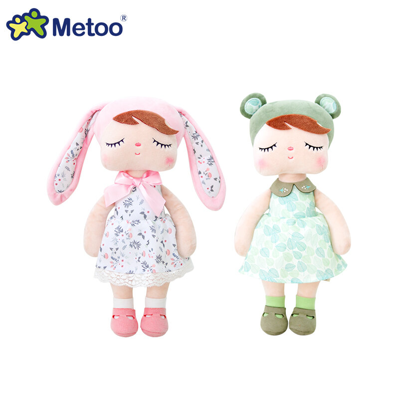Metoo Angela Doll Rabbit deer Spring and Summer Color Skirt Girl Stuffed Plush Animals Toys for kids Appease Baby Birthday Gifs