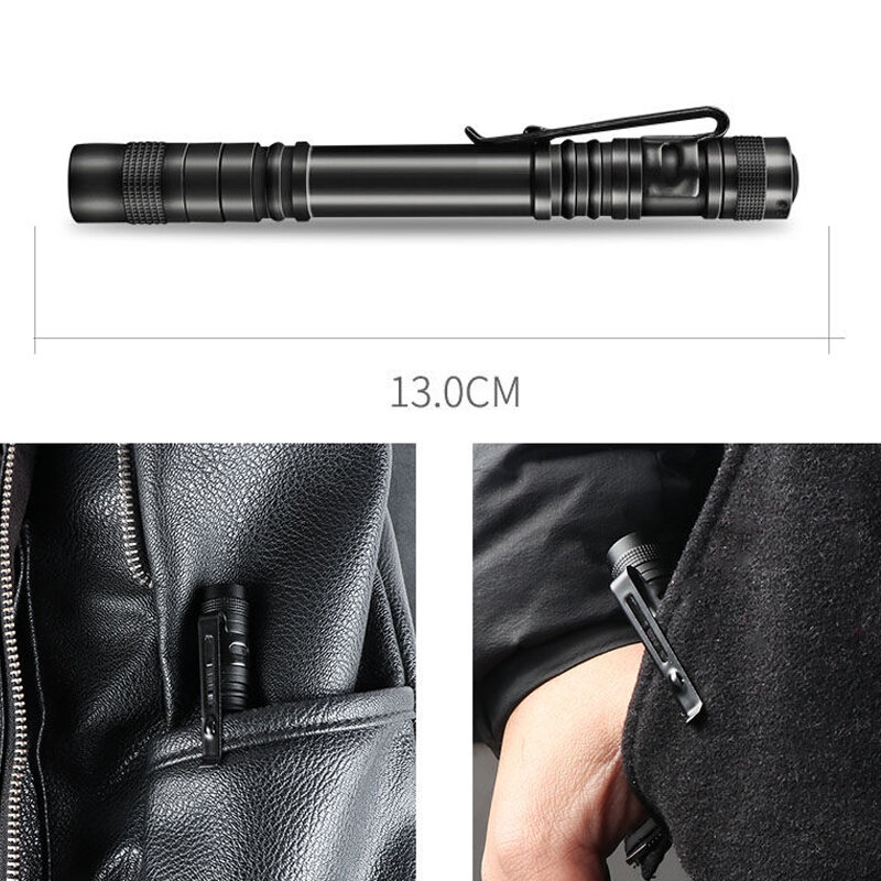 Mini lampe de poche Portable à LED, avec boucle de stylo, pour dentiste, pour Camping, randonnée, outils d'éclairage
