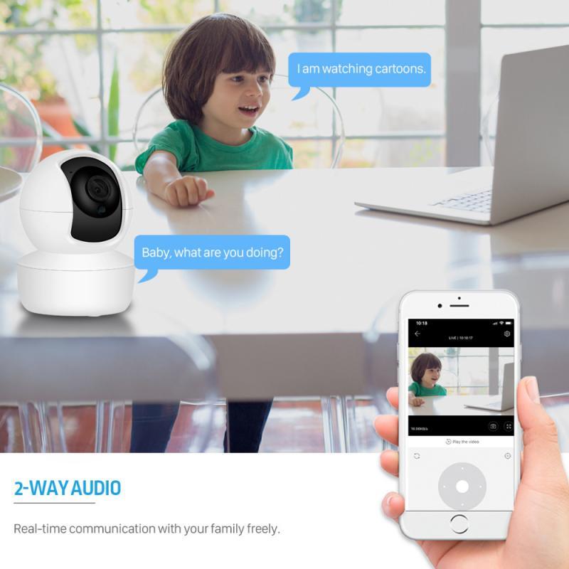 كاميرا IP لاسلكية للرؤية الليلية واي فاي 2-طرق كاميرا AI الإنسان تتبع الطفل الذكية كاميرا مراقبة للمنزل مراقبة مراقبة الطفل