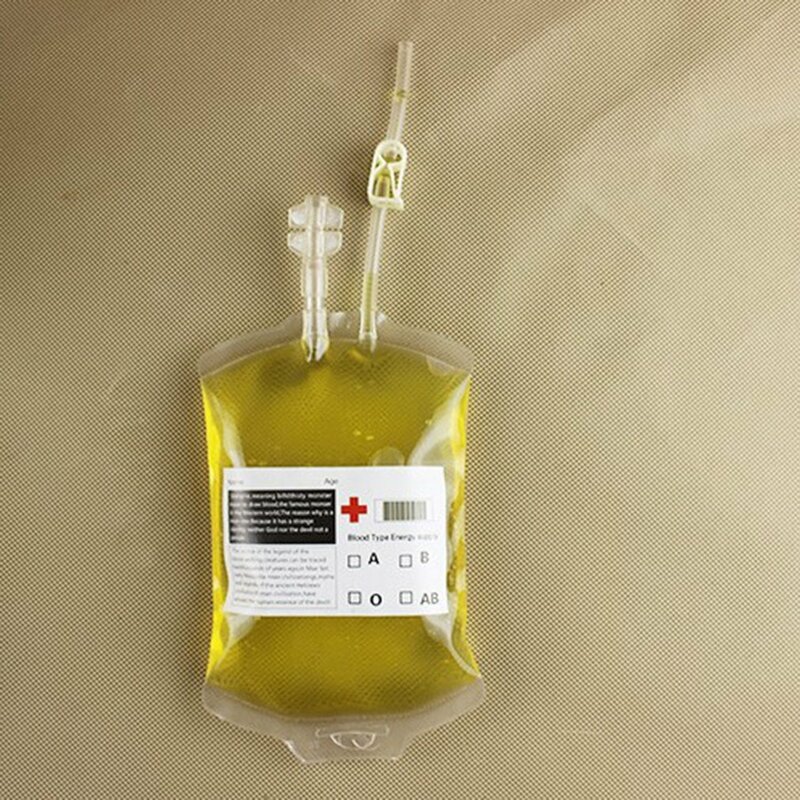 Safe Pvc Material Reusable Blood Drink Bag Transparent Halloween Vampire Pouch Props