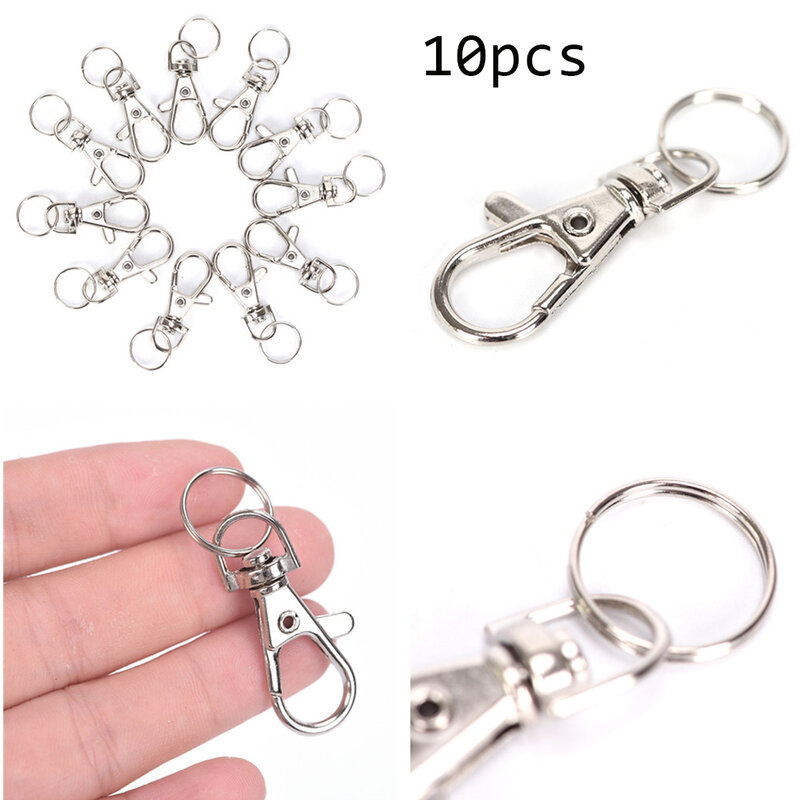 1/2/10PCS Metal Lobster Trigger Swivel Clasp Hooks Clip Buckle Jewellery Making Arts Crafts Key Ring Keychain Sleutelhanger Ring