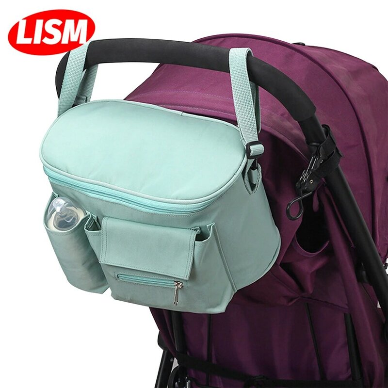 For Mom Travel Hanging Carriage Pram Bottle Bag Multi-function Diaper Bag For Baby Stuff Stroller Organizer Waterproof Baby Bag