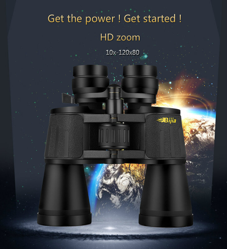 Binoculares de alta definición de gama alta, telescopio con Zoom de 10 × -120 × 80, equipo necesario para acampar y hacer senderismo, gira de concierto