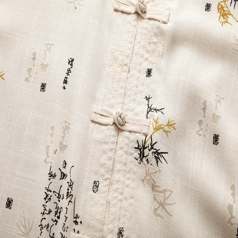 Traje chino de manga de viento para hombre, algodón de mediana edad y viejo y hermoso diseño