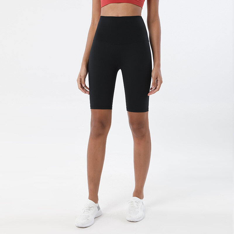 Hohe Taille Workout Yoga Knie-länge Leggings Frauen Dünne Nacktheit Gym Shorts Schlank Push-Up Sportswear Fitness Hosen