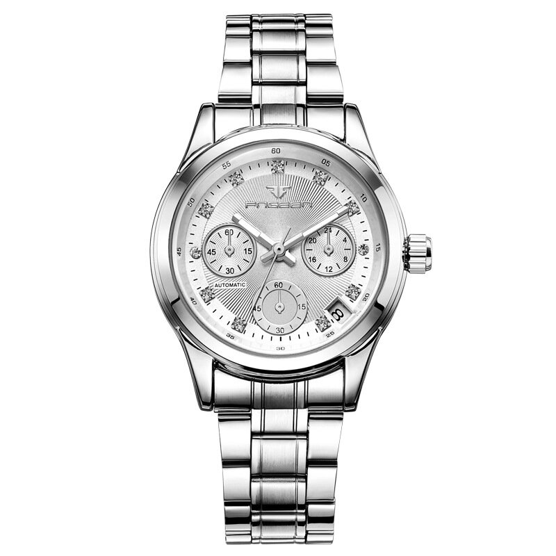 Buitenlandse Handel Hot Koop Fashion Vrouwen Mechanische Horloges Met Kalender Waterdichte Volledige Automatische Dames Horloge Voor Vrouwen Gift