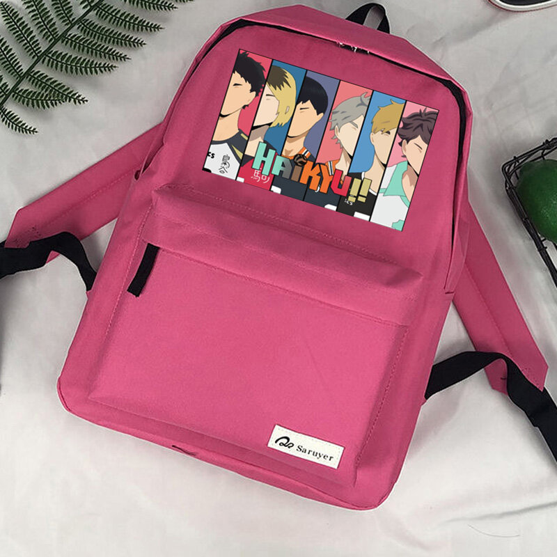 Haikyuu mochilas mochila anime kawaii escola portátil bolso mujer infantil mochila
