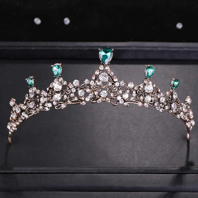 Diademas barrocas y coronas con diamantes de imitación brillantes para mujer, niña, novia, accesorios para el cabello, tocados, diadema de princesa