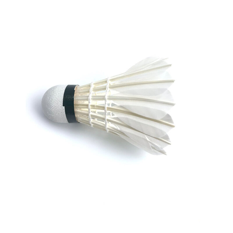 Peteca de badminton ganso branco placa pena voando estabilidade durável peteca bola 6 pçs pena peteca interior