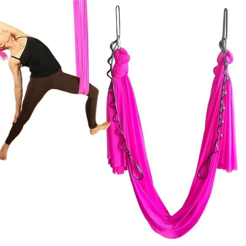 Juego completo de hamaca aérea para Yoga antigravedad, tejido de Yoga, trapecio, Dispositivo de ejercicios de inversión, cinturón colgante para gimnasio en casa