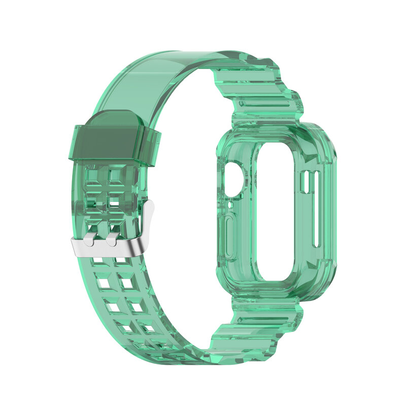 Pulseira para apple watch, bracelete de borracha transparente para apple watch 42mm 44m 42/44m