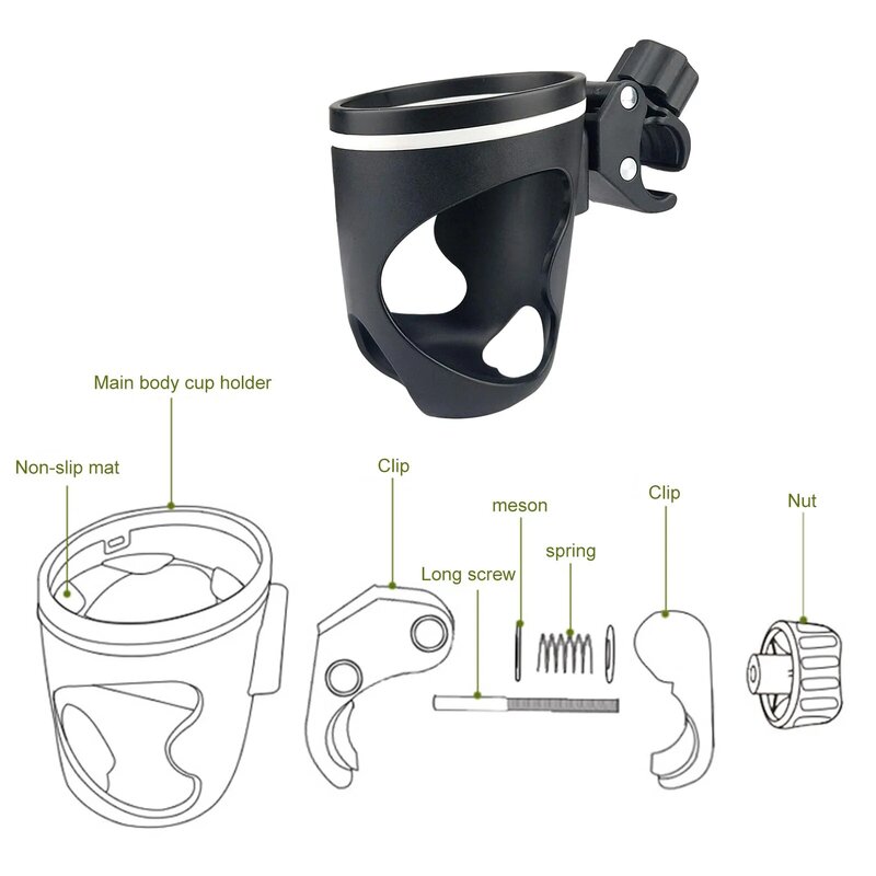Multifunctional Universal Baby Stroller Cup Holder Bicycle Wheelchair Bottle Holder Stroller Accessories