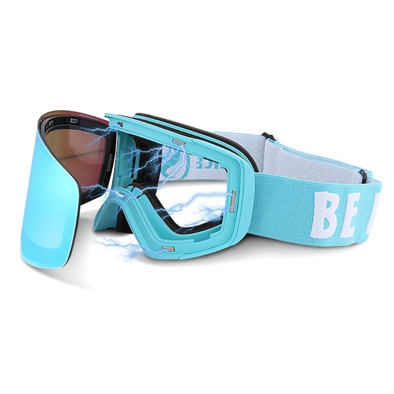 Óculos de esqui de inverno snowboard óculos de neve anti-nevoeiro grande máscara de esqui óculos de proteção uv