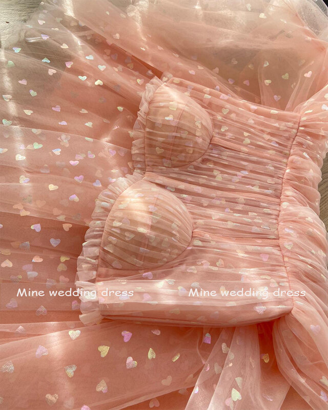 Paski Spaghetti Sweetheart PleatsTulle 3/4 rękaw do kolan krótkie suknie balowe formalne suknie wieczorowe 2022
