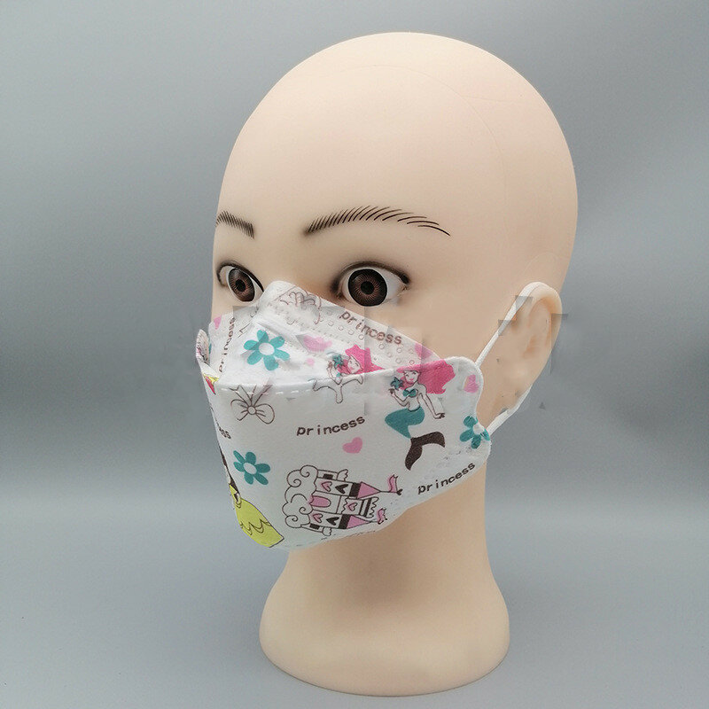 10-100 pz maschera KN95 per bambini 3-12 anni studenti FFP2 respiratore bocca di pesce cartone animato maschera per bambini certificati CE FFP2