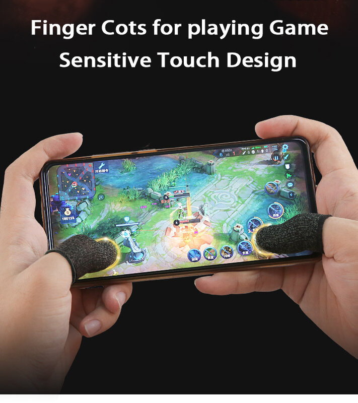18-Pin 6pcs copertura delle dita controllo del gioco per PUBG resistente al sudore Touch Screen sensibile antigraffio guanti da gioco per pollice