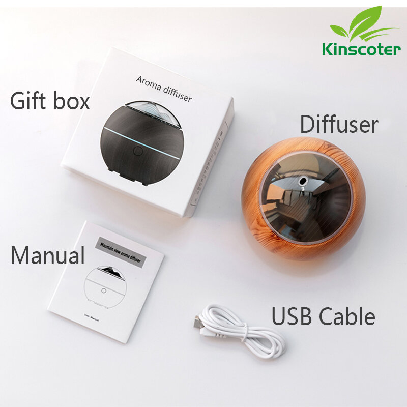 Kinscoter – diffuseur d'huiles essentielles et d'arôme Portable, Mini humidificateur d'aromathérapie, machine de brume ultrasonique pour maison et voiture