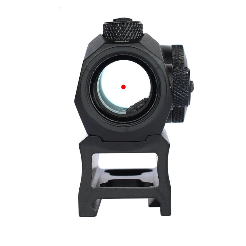 Visor táctico reflectante de punto rojo, accesorio R5 de caza para uso con rieles de guía de 20mm con montajes de elevación alta y baja, 1x20