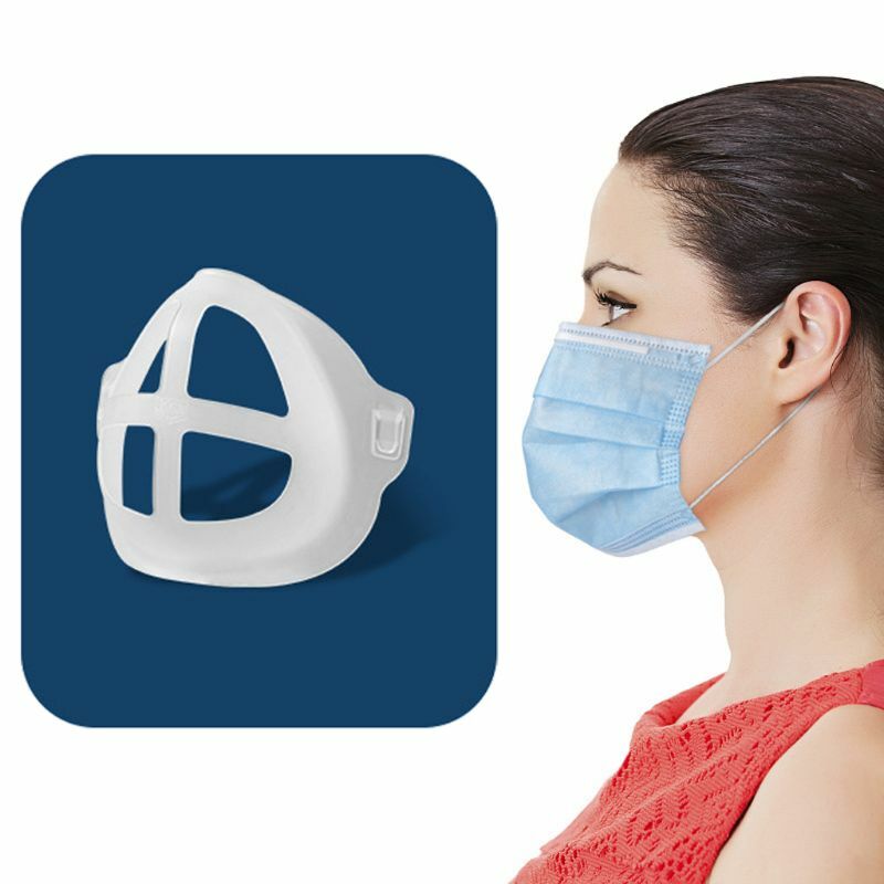 5個口紅保護通気性マスクブラケット防止メイク除去強化呼吸空間マスク鼻パッドブラケット