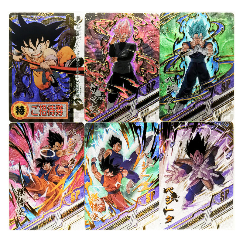 9pcsset Super Saiyan Dragon Ball Z Bronzing Rough Flash Heroes Battle Card Ultra Instinct Goku 