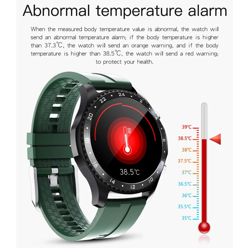 Ck30 smartwatches freqüência cardíaca temperatura do corpo ppg suporte bluetooth chamada jogar música moda relógios inteligentes para homens de negócios mv60