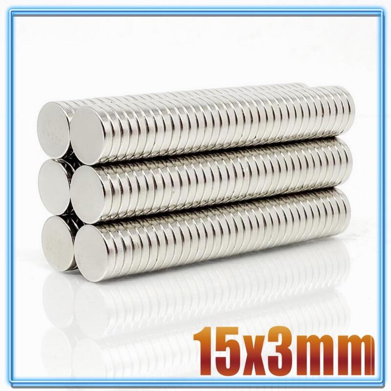 20 ~ 500Pcs N35 Runde Magnet 15x1 15x 1,5 15x2 15x3 15x5 neodym Magnet Permanent NdFeB Super Starke Starke Magneten 15*2 15*3