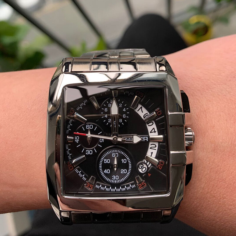 ¡Foto Real! MEGIR-Reloj de pulsera de cuarzo para hombre, cronógrafo de acero inoxidable, diseño creativo, de marca superior de lujo