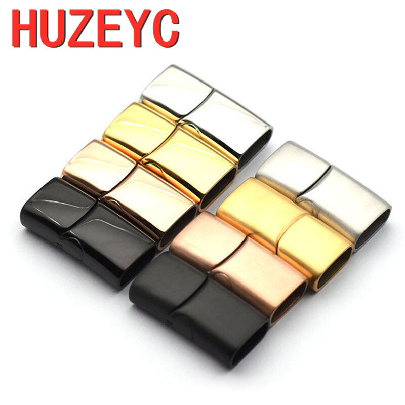 10pcs/Lot Wholesale Handmade Jewelry Stainless Steel Magnetic Clasps Leather Cord DIY Bracelet Making Connector Buckle Jewelry