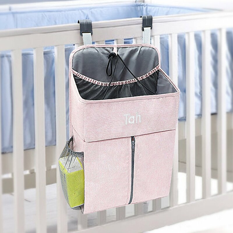 Infant Crib Storage Bag Hanging Storage Bag Multifunctional Diaper Bag Newborn Bed Hanging Bag Bedside Shelf Bag