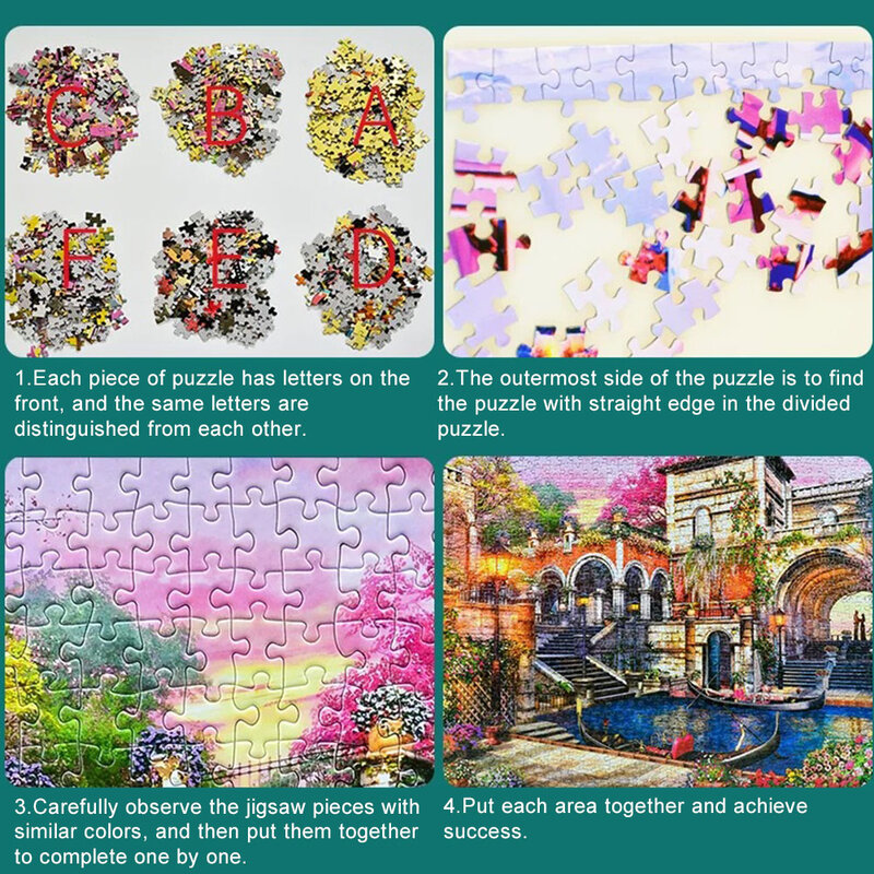 Puzzle pour adulte et enfant, jeu de 1000 pièces, ville, rue, étoile, ciel, décompression, jouet cadeau